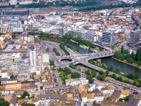 Aerial image of the city