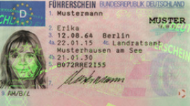 Muster für Führerschein