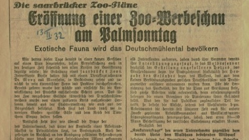 Zeitungsbericht zur Zoo-Eröffnung