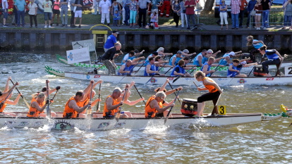 Drachenbootrennen beim Saar-Spektakel am Samstag, 6. August 2016. 