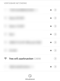 Schritt 1: "free.wifi.saarbruecken" auswählen