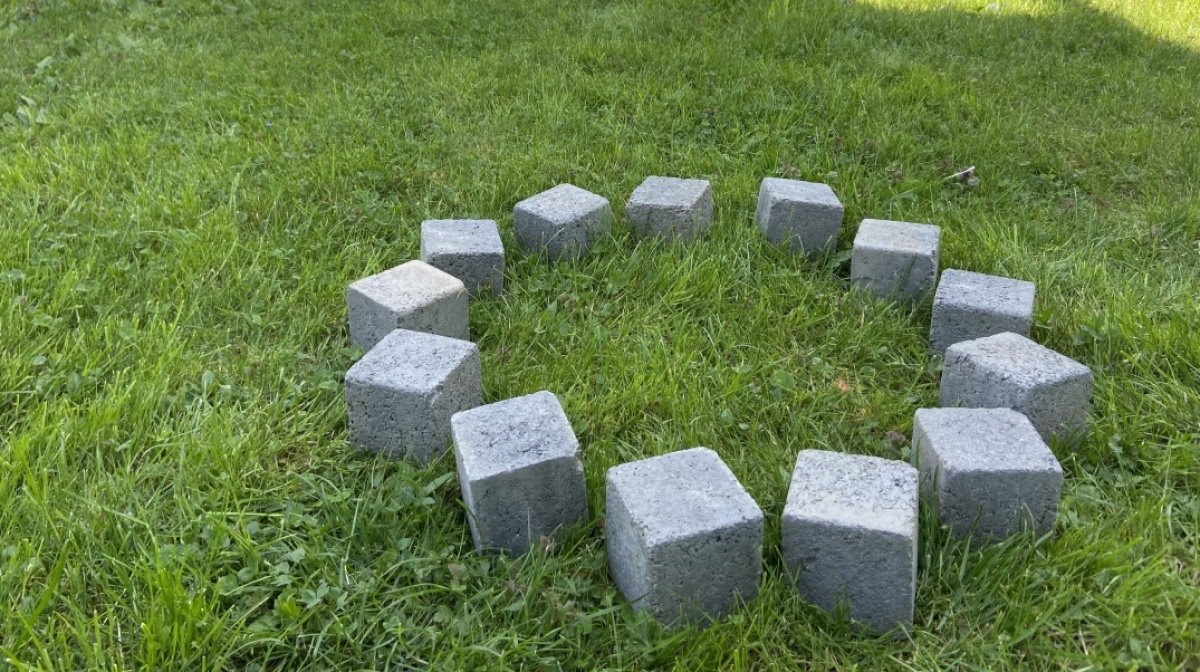 Stock über die Schulter