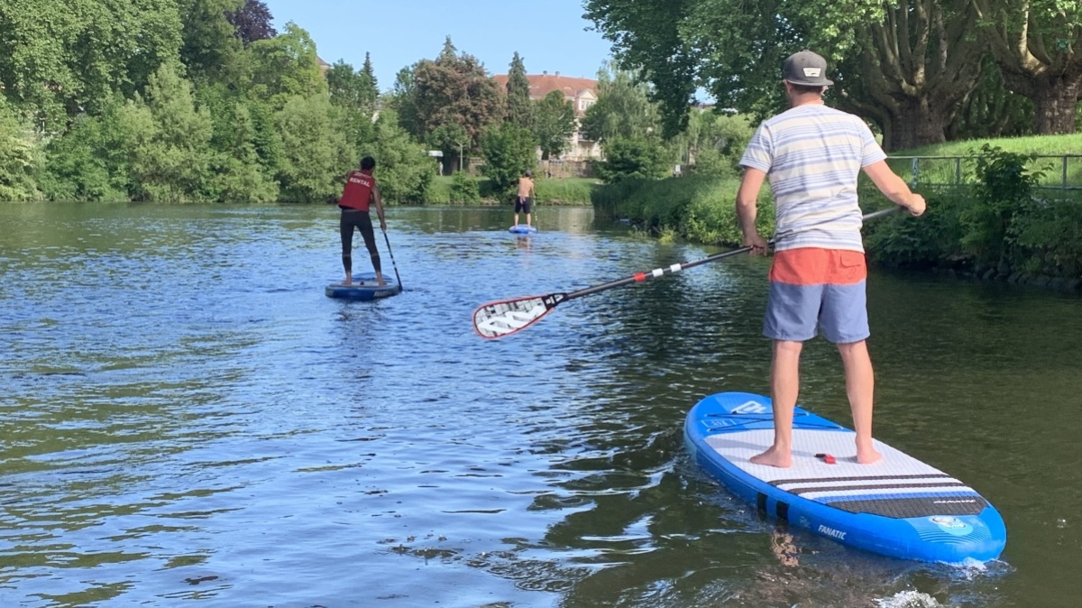 Stand Up Paddeling  auf der Saar