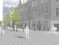 Erweiterung der Fußgängerzone:  Visualisierung Fürstenstraße nachher