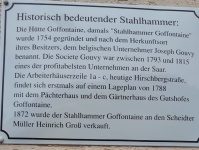 3. Station: Historisch bedeutender Stahlhammer Pächterhaus (Schild)