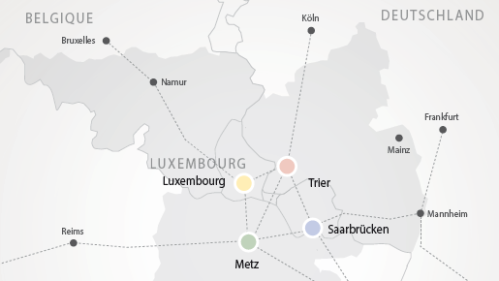 carte villes réseau QuattroPole