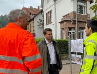 Sommertour 28. Juli: OB Conradt informiert sich über den Baufortschritt der Fernwärme-Hauptversorgung Südstrang 