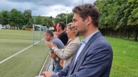 Sommertour 2021: Beim SV Güdingen hat Uwe Conradt den Vereinsvorsitzenden Ralf Kramny getroffen.