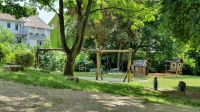 Ruhig und lauschig mitten im Wohnviertel gelegen: Der Spielplatz in der Friedrichsthaler Straße auf dem Rodenhof.