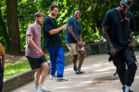 Tanzworkshop auf der Waldbühne Tänzer*innen auf der Waldbühne