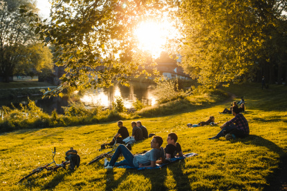 Sommerliches Saarbrücken an der Saar