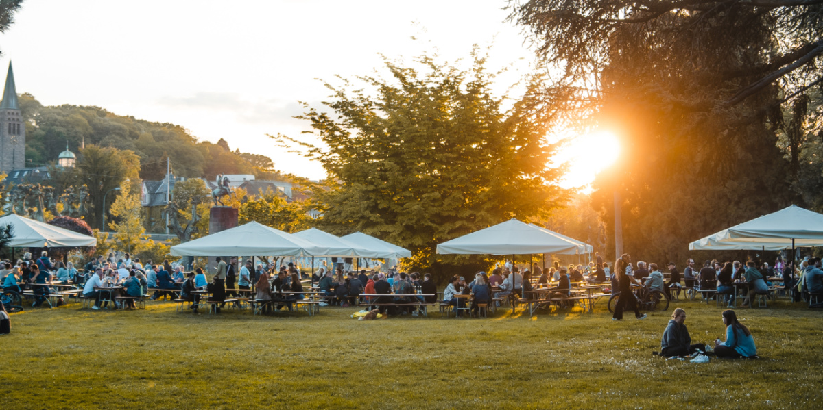 Sommerliches Saarbrücken an der Saar