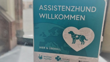 Aufkleber zur Kampagne "Assistenzhund Willkommen" Image