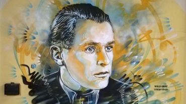 Street Art-Porträt von Willi Graf in der Kirche der Jugend eli.ja Image