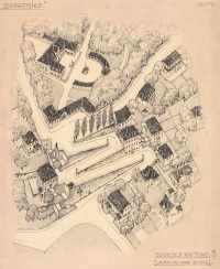 Wettbewerbsentwurf "Bergfried" zur Bebauung des Trillers, 1909. TU Berlin, Architekturmuseum, Inv.-Nr. 20370, Blatt 6