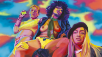4xwumms Kunstwerk bunt stellt 3 Frauen dar