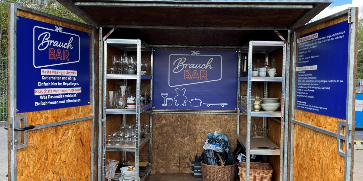 Die neue Brauch-Bar im ZKE-Wertstoffzentrum Wiesenstraße