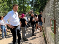 OB Uwe Conradt beim Tierpatentag 2023 im Wildpark