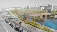 Platz 1 Planungswettberb Alte Brücke Visualisierung