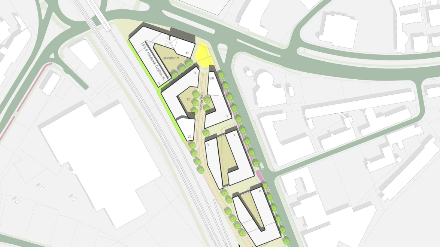 Entwurfsplan zur Umgestaltung der Brebacher Landstraße