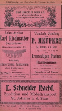Werbeanzeige des Adressbuchs 1900