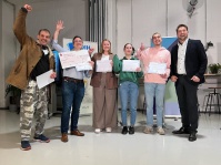 Oberbürgermeister Uwe Conradt am 3. Dezember beim Quattropole Health Hackathon - Der QuattroPole-Preis für die beste grenzüberschreitende Lösung wurde an das Projekt Welcome Heroes aus Saarbrücken vergeben.