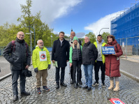 OB Uwe Conradt beim „Internationalen Tag gegen den zunehmenden Lärm“ des BUND am 24. April 2024 an der Alten Brücke