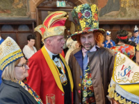 Übergabeverhandlungen am Fetten Donnerstag 2025 im Rathaus St. Johann