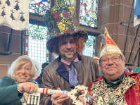 Übergabeverhandlungen am Fetten Donnerstag 2025 im Rathaus St. Johann