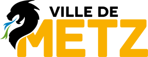 Das Bild zeigt das Logo von Metz mit dem Schriftzug "Ville de Metz" mit einem Löwen Das Bild zeigt das Logo von Metz mit dem Schriftzug "Ville de Metz" mit einem Löwen