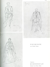 Figurinen zu „Egmont“, Theaterprogramm Spielzeit 1956/57