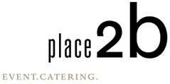 Logo Place 2b Eventcatering schwarz gold
