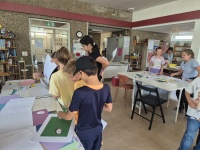 Kinder gestalten Kamishibai im Kultur- und Lesetreff