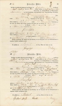 Historisches handgeschriebenes Dokument aus dem 1872
