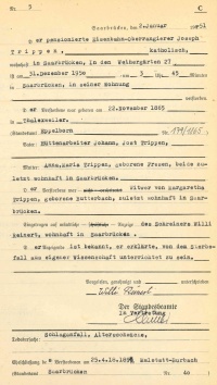 Maschinenschriftliches, historisches Dokument aus dem Jahr 1951