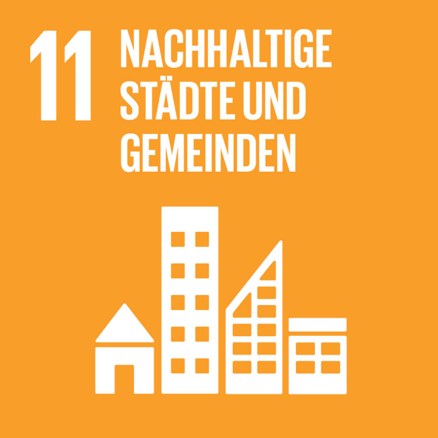 Symbol für Nachhaltigkeitsziel 11: Nachhaltige Städte und Gemeinden Symbol für Nachhaltigkeitsziel 11: Nachhaltige Städte und Gemeinden