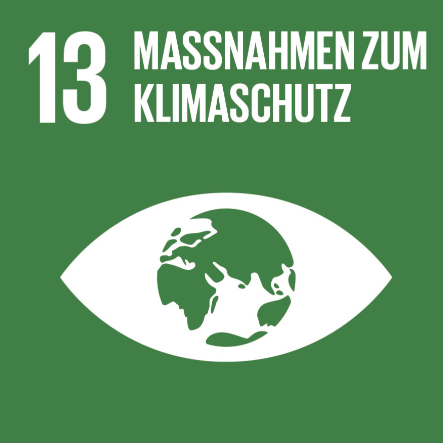 Symbol für Nachhaltigkeitsziel 13: Maßnahmen zum Klimaschutz Symbol für Nachhaltigkeitsziel 13: Maßnahmen zum Klimaschutz