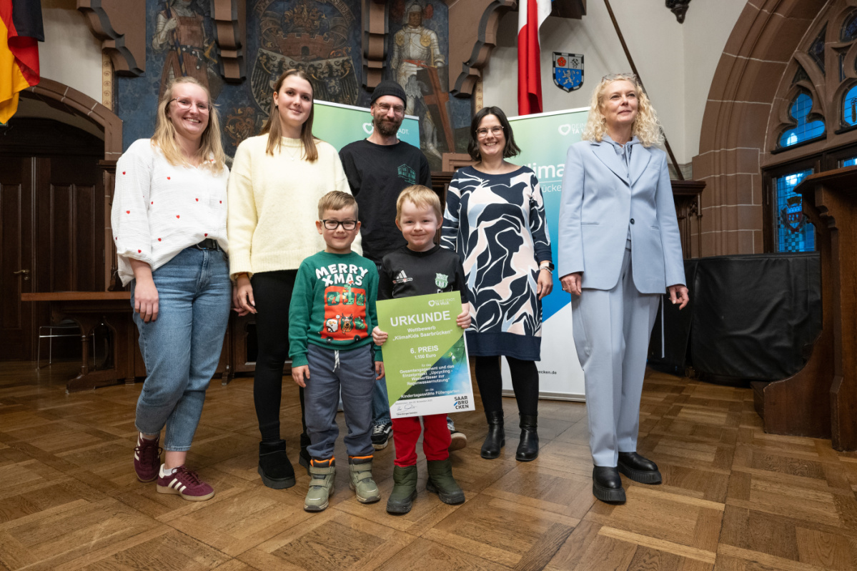 Klimakids 2025 Teilnehmer Platz 6 - KITA Füllengarten Gruppenfoto Preisträger Platz 6 - KITA Füllengarten