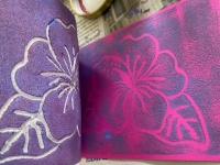 Styropordruck Bunter Styropordruck einer Blume