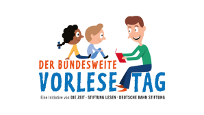 Ein Mann, der zwei Kindern vorliest mit dem Schriftzug "Bundesweiter Vorlesetag – Eine Initiative von DIE ZEIT, Stiftung Lesen und Deutsch Bahn Stiftung" Ein Mann, der zwei Kindern vorliest mit dem Schriftzug "Bundesweiter Vorlesetag – Eine Initiative von DIE ZEIT, Stiftung Lesen und Deutsch Bahn Stiftung"